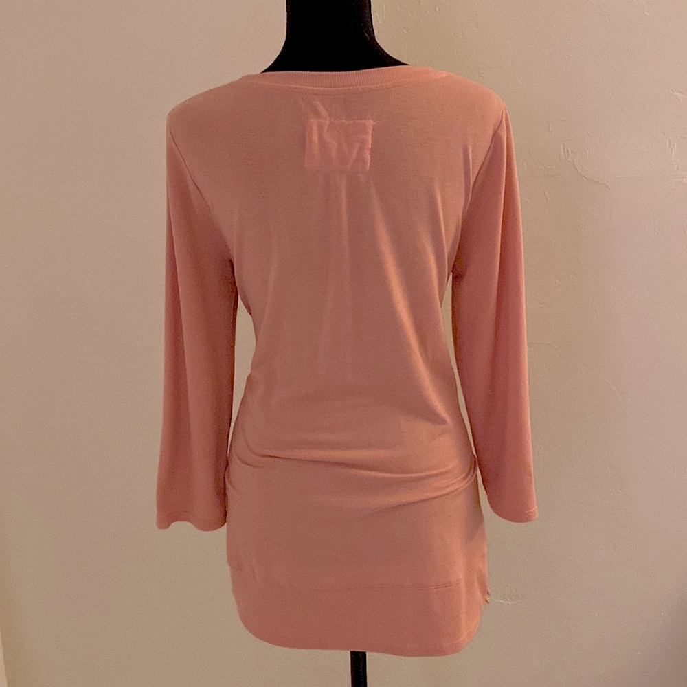 Cupio 3/4 Sleeve High Low Light Pink Top Size Medium - Picture 12 of 16